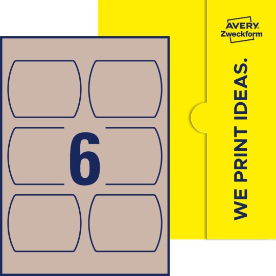 Packungsabbildung inlusive Stanze, Einzelbogen A4, Artikel 99x93-SO, 90 x 70 mm, 6 Etiketten/Bogen