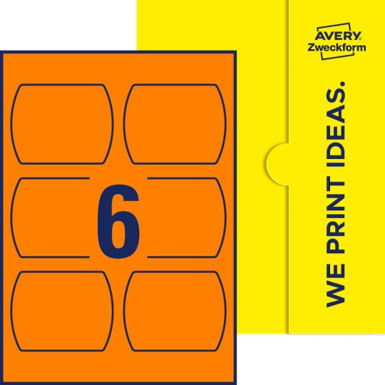 Packungsabbildung inlusive Stanze, Einzelbogen A4, Artikel 99x93-SO, 90 x 70 mm, 6 Etiketten/Bogen
