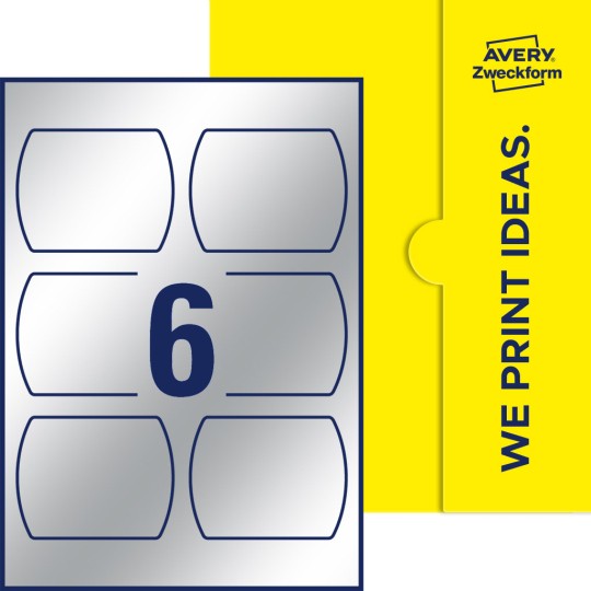 Packungsabbildung inlusive Stanze, Einzelbogen A4, Artikel 99x93-SO, 90 x 70 mm, 6 Etiketten/Bogen
