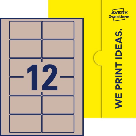Packungsabbildung inlusive Stanze, Einzelbogen A4, Artikel 80x45-R, 80 x 45 mm, 12 Etiketten/Bogen
