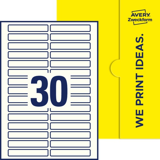 Packungsabbildung inlusive Stanze, Einzelbogen A4, Artikel 85x14-R, 85 x 14 mm, 30 Etiketten/Bogen
