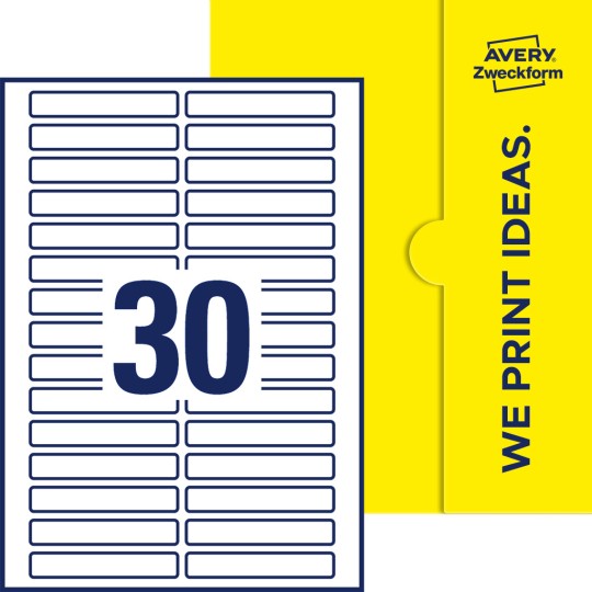 Packungsabbildung inlusive Stanze, Einzelbogen A4, Artikel 85x14-R, 85 x 14 mm, 30 Etiketten/Bogen