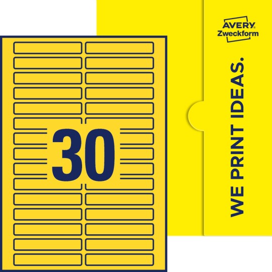 Packungsabbildung inlusive Stanze, Einzelbogen A4, Artikel 85x14-R, 85 x 14 mm, 30 Etiketten/Bogen