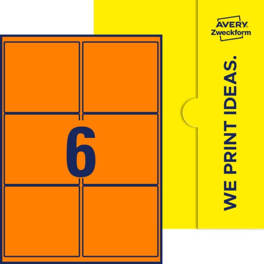 Packungsabbildung inlusive Stanze, Einzelbogen A4, Artikel 99x93-R, 99 x 93 mm, 6 Etiketten/Bogen
