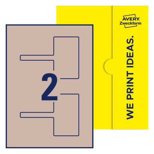 Stanzzeichnung Einzelbogen A4, Etiketten, 100 x 60 mm, 2 Etiketten/Bogen, Frischhaltesiegel - Rechteckige Frischesiegel, 100 x 60 mm (12 mm Steg)