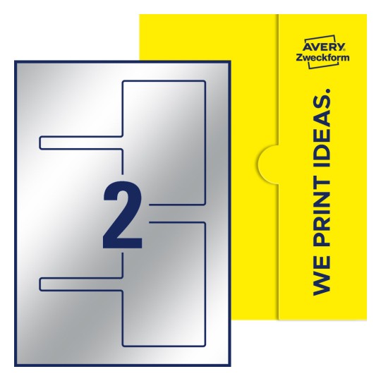Stanzzeichnung Einzelbogen A4, Etiketten, 120 x 80 mm, 2 Etiketten/Bogen, Frischhaltesiegel - Rechteckige Frischesiegel, 120 x 80 mm (12 mm Steg)