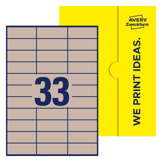 Rechteckige Etiketten - Rechteckige Etiketten, 70 x 25,4 mm