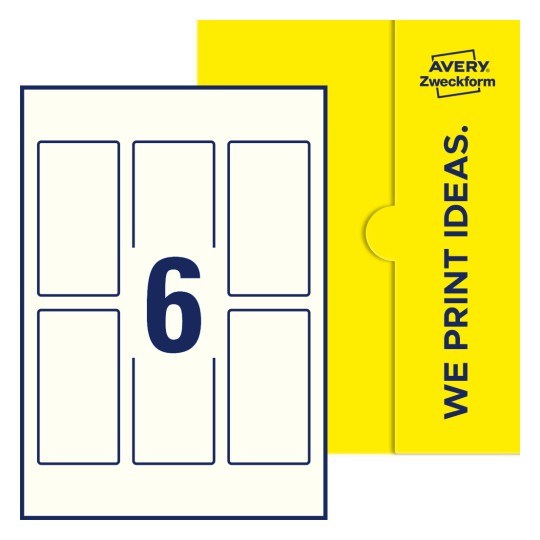 Stanzzeichnung Einzelbogen A4, Etiketten, 105 x 55 mm, 6 Etiketten/Bogen, Rechteckig - Rechteckige Etiketten, 105 x 55 mm