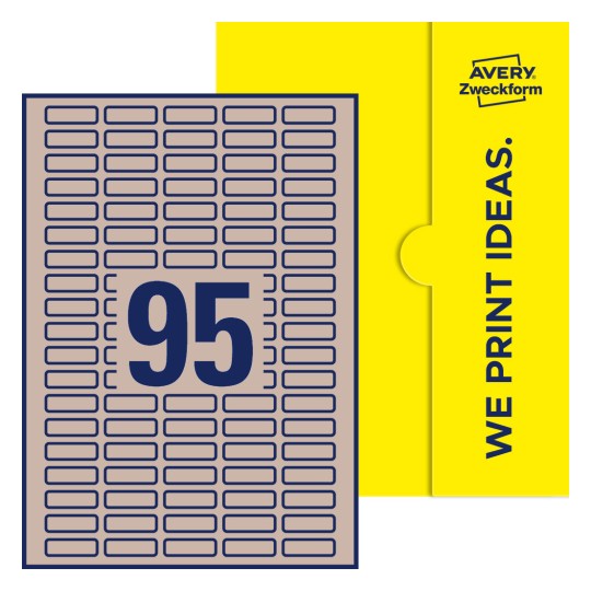 Stanzzeichnung Einzelbogen A4, Etiketten, 32 x 10 mm, 95 Etiketten/Bogen, Rechteckig - Rechteckige Etiketten, 32 x 10 mm