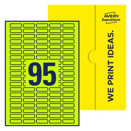 Stanzzeichnung Einzelbogen A4, Etiketten, 32 x 10 mm, 95 Etiketten/Bogen, Rechteckig - Rechteckige Etiketten, 32 x 10 mm