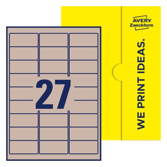 Rechteckige Etiketten - Rechteckige Etiketten, 63,5 x 29,6 mm