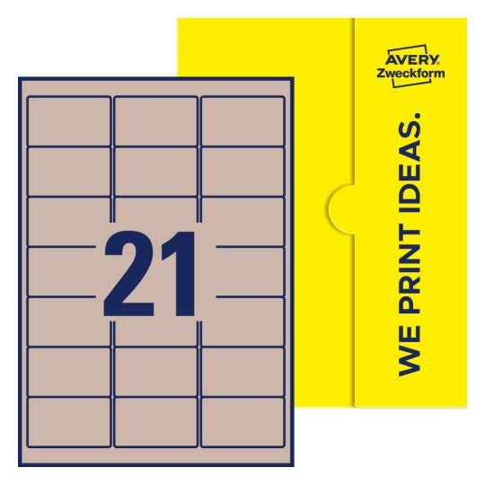 Rechteckige Etiketten - Rechteckige Etiketten, 63,5 x 38,1 mm
