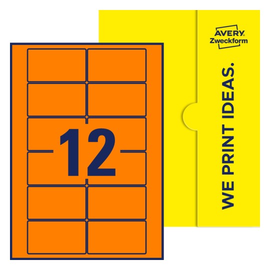 Packungsabbildung inlusive Stanze, Einzelbogen A4, Artikel 80x45-R, 80 x 45 mm, 12 Etiketten/Bogen - Rechteckige Etiketten, 80 x 45 mm