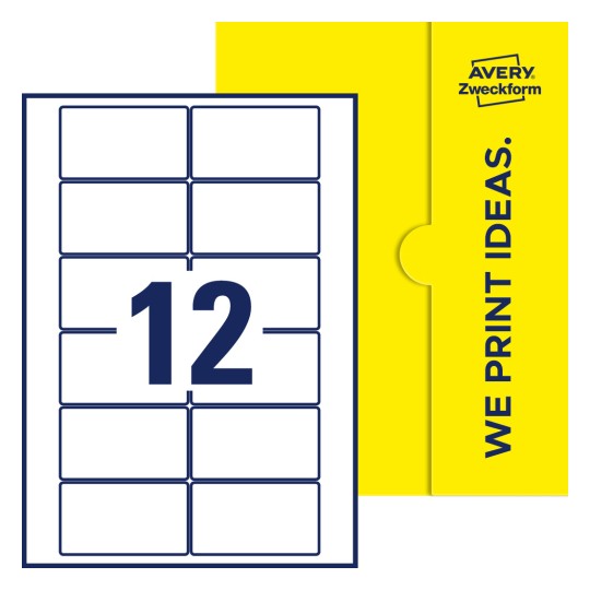 Packungsabbildung inlusive Stanze, Einzelbogen A4, Artikel 80x45-R, 80 x 45 mm, 12 Etiketten/Bogen - Rechteckige Etiketten, 80 x 45 mm