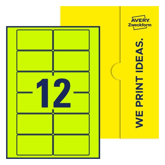 Packungsabbildung inlusive Stanze, Einzelbogen A4, Artikel 80x45-R, 80 x 45 mm, 12 Etiketten/Bogen - Rechteckige Etiketten, 80 x 45 mm