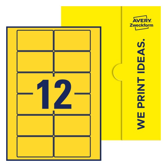 Packungsabbildung inlusive Stanze, Einzelbogen A4, Artikel 80x45-R, 80 x 45 mm, 12 Etiketten/Bogen - Rechteckige Etiketten, 80 x 45 mm
