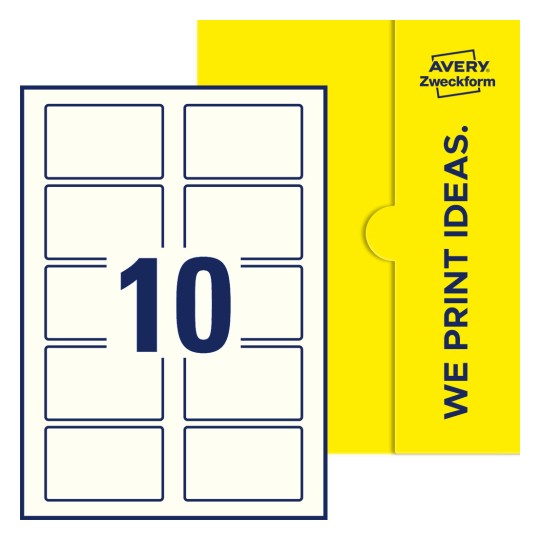 Packungsabbildung inlusive Stanze, Einzelbogen A4, Artikel 80x50-R, 80 x 50 mm, 10 Etiketten/Bogen - Rechteckige Etiketten, 80 x 50 mm