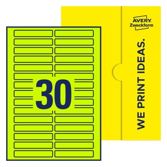 Packungsabbildung inlusive Stanze, Einzelbogen A4, Artikel 85x14-R, 85 x 14 mm, 30 Etiketten/Bogen - Rechteckige Etiketten, 85 x 14 mm