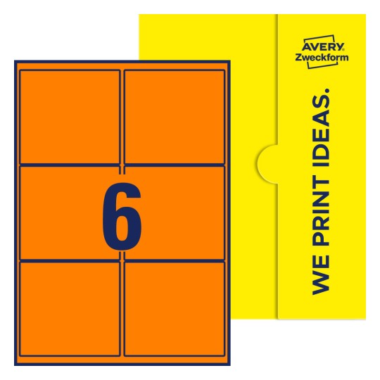 Packungsabbildung inlusive Stanze, Einzelbogen A4, Artikel 99x93-R, 99 x 93 mm, 6 Etiketten/Bogen - Rechteckige Etiketten, 99,1 x 93,1 mm