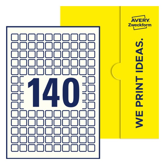 E-PPW-15x15-S - Quadratische Etiketten, 15 x 15 mm