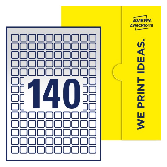 E-PPW-15x15-S - Quadratische Etiketten, 15 x 15 mm