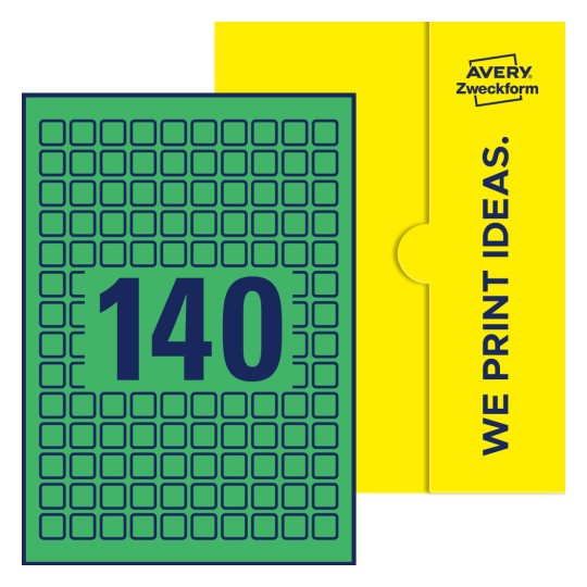 E-PPW-15x15-S - Quadratische Etiketten, 15 x 15 mm