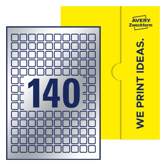 E-PPW-15x15-S - Quadratische Etiketten, 15 x 15 mm