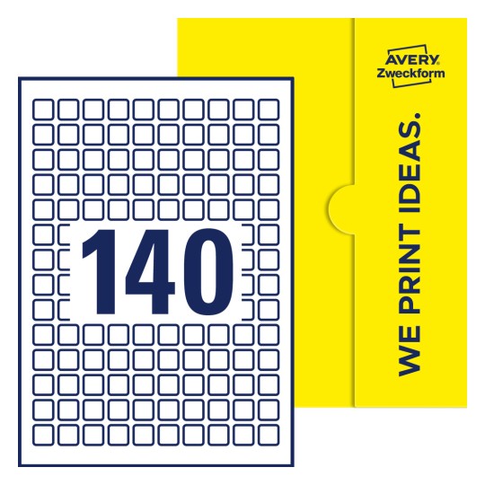E-PPW-15x15-S - Quadratische Etiketten, 15 x 15 mm