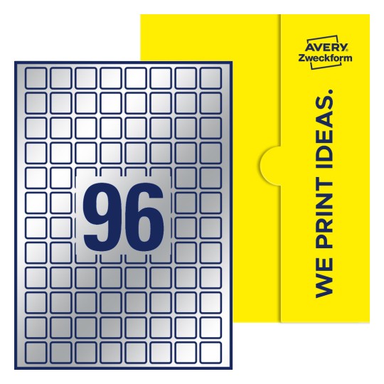 Quadratische Etiketten - Quadratische Etiketten, 20 x 20 mm