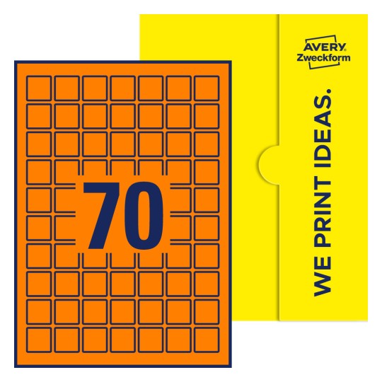 Stanzzeichnung Einzelbogen A4, Etiketten, 25 x 25 mm, 12 Etiketten/Bogen, Quadratisch - Quadratische Etiketten, 25 x 25 mm