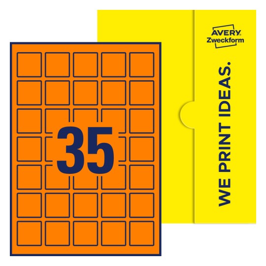 Quadratische Etiketten - Quadratische Etiketten, 35 x 35 mm