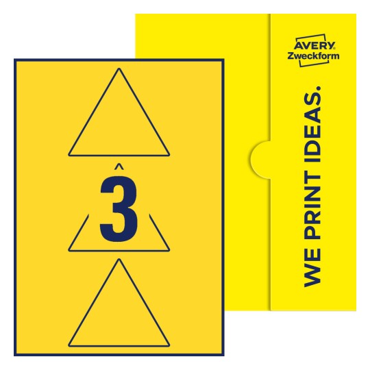 Stanzzeichnung Einzelbogen A4, Etiketten, 100 x 100 mm, 3 Etiketten/Bogen - Dreieckige Etiketten, 100 mm