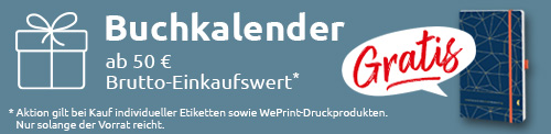 Gratis Buchkalender zu jeder Bestellung ab 50 €