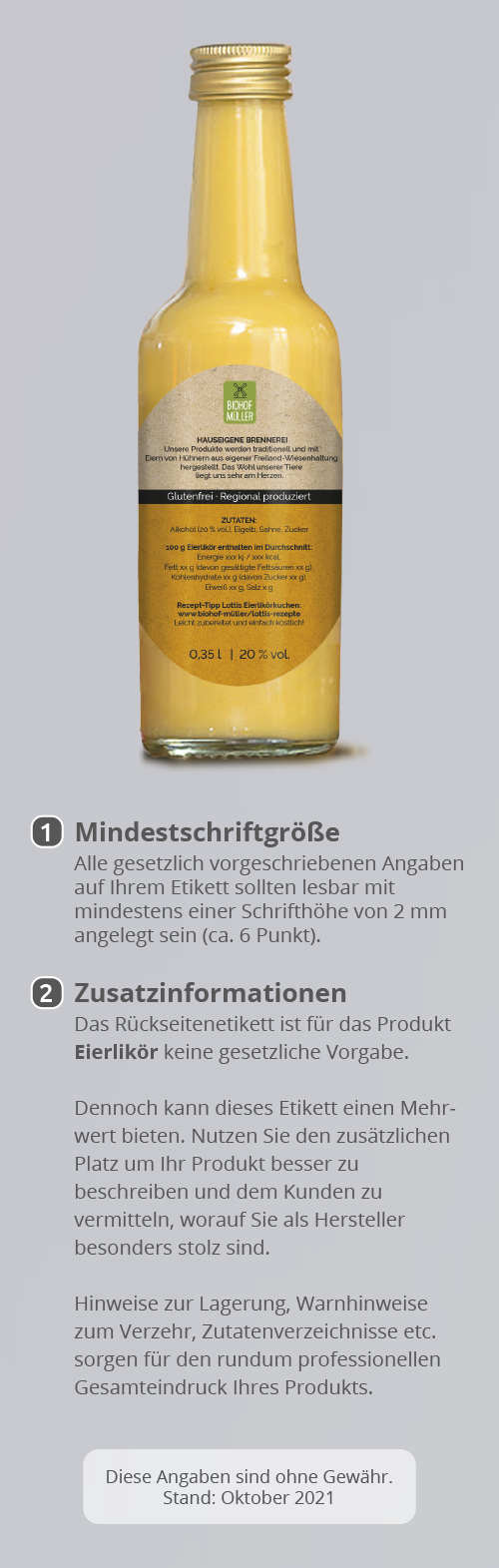 Gestaltungstipps Eierliköretiketten Rückseite