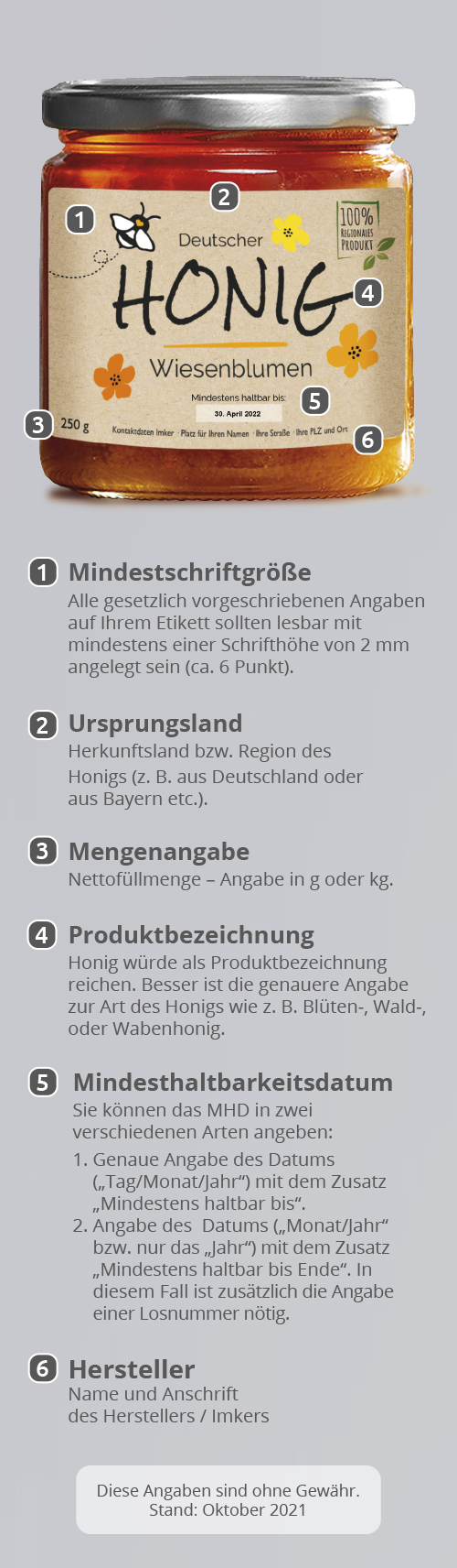 Gestaltungstipps für Honigetiketten