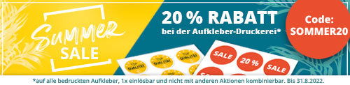 Summer Sale Aufkleber-Druckerei