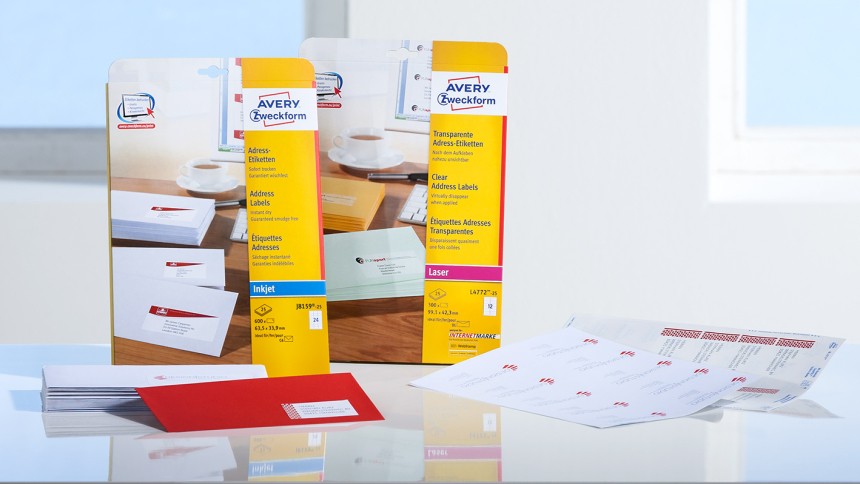 Sortiment der Adress-Etiketten