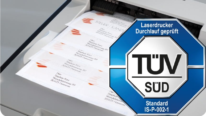 Staufreie Etiketten mit TÜV-Zertifizierung