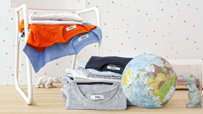 Textil-Etiketten zum Beschriften für Kinderklamotten