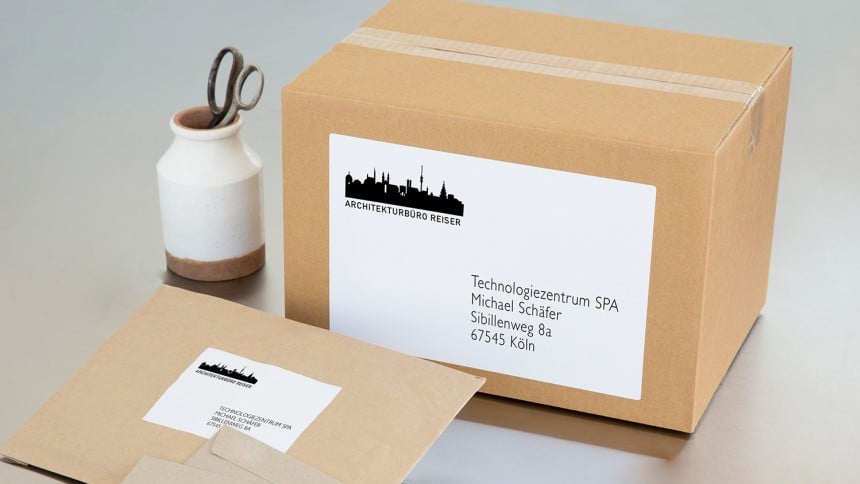 Etiketten zum Adressieren und Versand