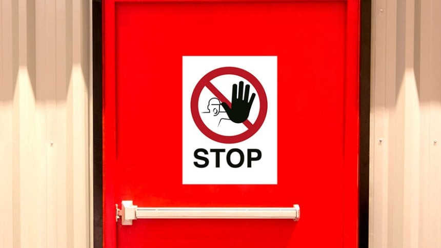 Inventar-Etiketten Piktogramm Stop