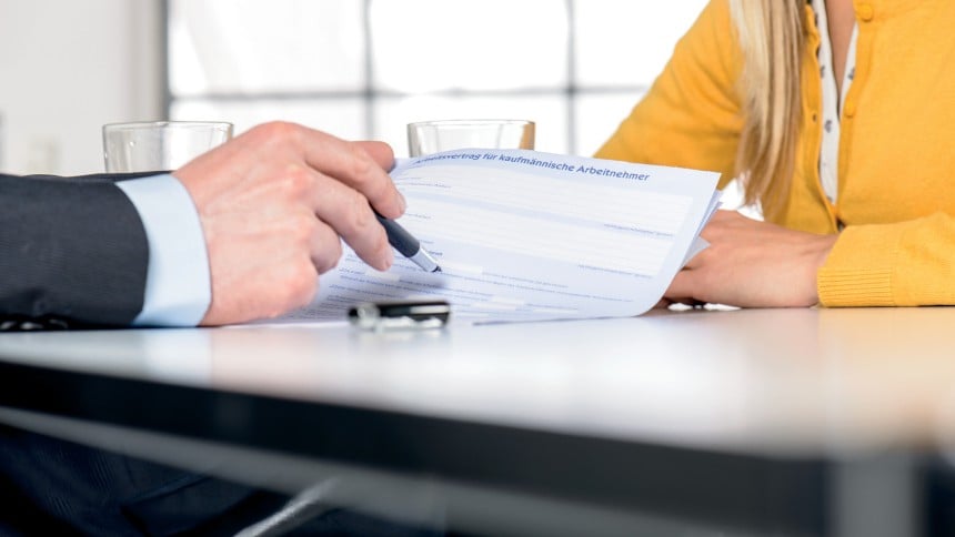 Vertragsunterschrift