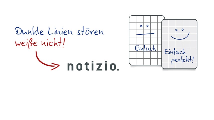 noitzio. Noitzbücher weiße linien stören nicht