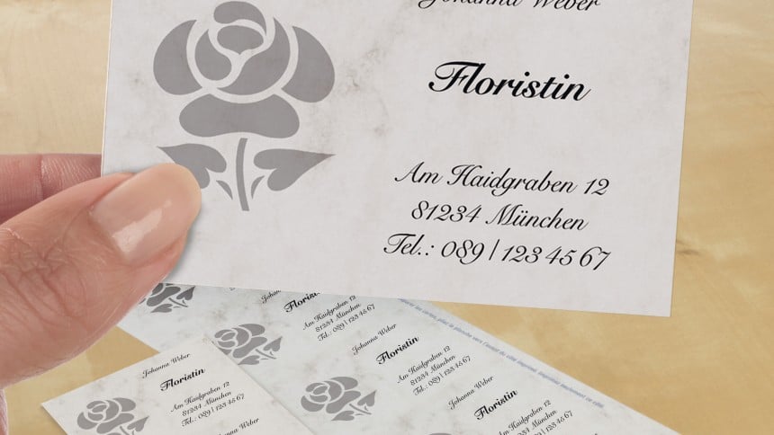 Visitenkarten marmoriert