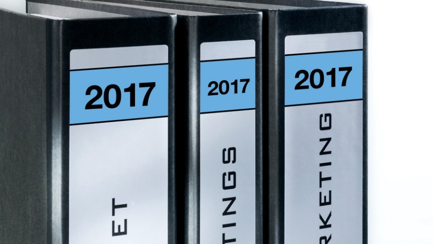 Ordneretikett Jahreszahl 2017