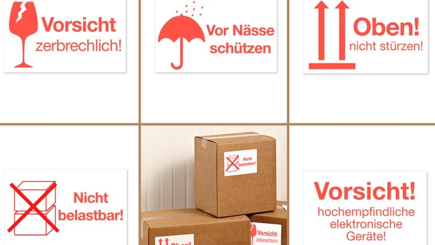 Dhl Aufkleber Vorsicht Zerbrechlich