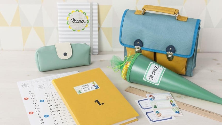 Etiketten für die Schule