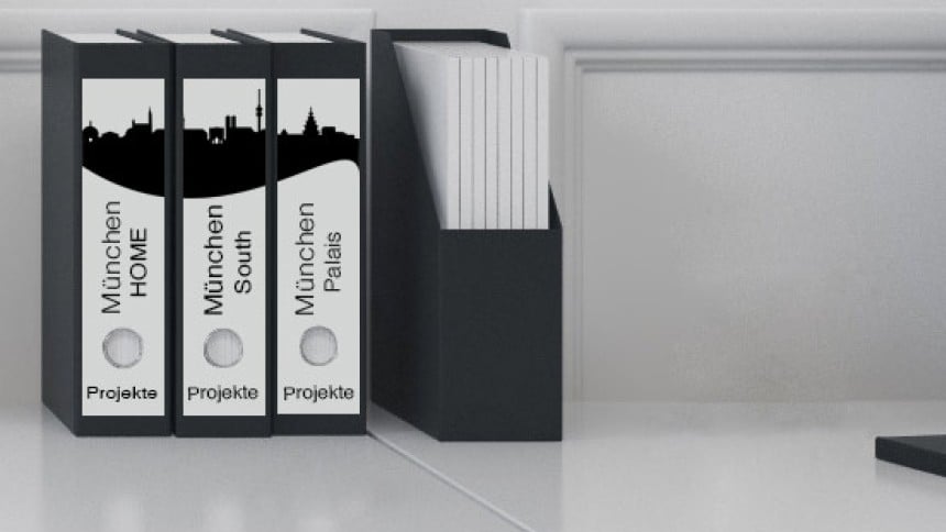 Ordnerrücken mit Panorama Design