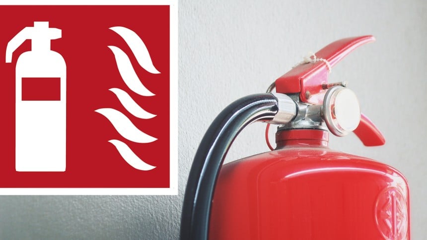 Feuerlöscher Brandschutzzeichen Etikettenvorlage