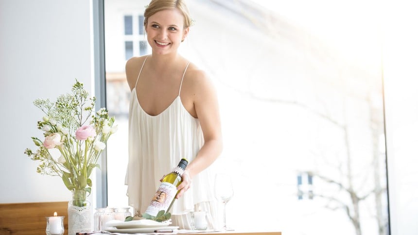 Flaschenetiketten zur Hochzeit